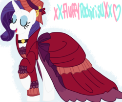 Size: 1024x853 | Tagged: safe, artist:xxfluffypachirisuxx, merry, rarity, pony, a hearth's warming tail, g4, clothes, dress, female, simple background, solo, transparent background