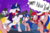 Size: 1214x800 | Tagged: safe, artist:emositecc, oc, oc only, oc:fillypines, oc:luz, oc:minda, oc:pearl shine, oc:vi, pony, happy new year, holiday, mortar, nation ponies, philippines, ponified