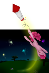 Size: 2000x3000 | Tagged: safe, artist:keisaa, pinkie pie, earth pony, pony, g4, female, fireworks, happy new year, high res, holiday, mare, smiling, solo