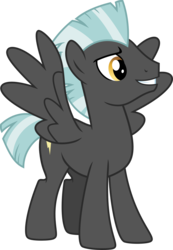 Size: 2081x3007 | Tagged: safe, alternate version, artist:chainchomp2, thunderlane, pegasus, pony, g4, marks and recreation, .svg available, high res, male, simple background, solo, spread wings, stallion, transparent background, vector, wings