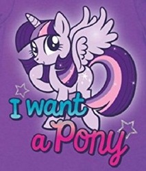 Size: 280x329 | Tagged: safe, twilight sparkle, alicorn, pony, g4, clothes, design, female, i want a pony, shirt, shirt design, solo, stock vector, t-shirt, twilight sparkle (alicorn)