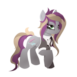 Size: 1250x1250 | Tagged: safe, artist:pedrohander, oc, oc only, oc:allegoria, earth pony, pony, 2018 community collab, derpibooru community collaboration, clothes, female, mare, necktie, reference sheet, shirt, simple background, solo, transparent background, vest
