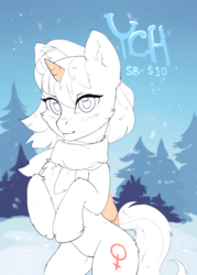 Size: 1500x2100 | Tagged: safe, artist:lispp, oc, oc only, clothes, commission, scarf, sketch, winter, your character here