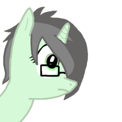 Size: 400x400 | Tagged: safe, artist:aaronata, derpibooru exclusive, oc, oc only, pony, unicorn, bust, female, glasses, simple background, transparent background