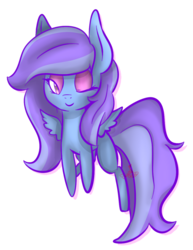Size: 878x1140 | Tagged: safe, artist:fuyonaemonilla, oc, oc only, oc:peppermint crunch, pegasus, pony, chibi, female, floating, mare, one eye closed, simple background, solo, transparent background, wink