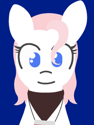 Size: 750x1000 | Tagged: safe, artist:threetwotwo32232, nurse redheart, earth pony, pony, g4, alternate hairstyle, bust, clothes, female, looking at you, metal gear solid, naomi hunter, parody, portrait, solo, sweater, turtleneck