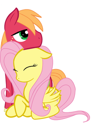 Size: 1520x2032 | Tagged: safe, artist:lunawinchester420, big macintosh, fluttershy, earth pony, pegasus, pony, g4, female, male, ship:fluttermac, shipping, straight