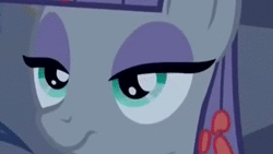 Size: 1280x720 | Tagged: safe, screencap, maud pie, earth pony, pony, g4, make new friends but keep discord, season 5, animated, burn, cropped, female, forum weapon, insult, mare, maud being maud, maud burns, solo, sound, webm, you're the most basic of jokes