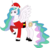 Size: 2255x2148 | Tagged: safe, artist:supahdonarudo, princess celestia, pegasus, pony, g4, christmas, clothes, costume, female, hat, high res, holiday, mare, santa costume, santa hat, simple background, solo, transparent background, vector