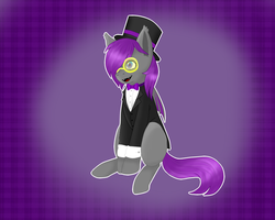 Size: 1080x864 | Tagged: safe, oc, oc only, bat pony, clothes, hat, solo, suit, top hat