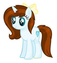 Size: 1740x1932 | Tagged: safe, artist:talentspark, oc, oc only, oc:diamante, pony, unicorn, base used, bow, female, hair bow, heart eyes, mare, request, simple background, smiling, solo, standing, transparent background, wingding eyes