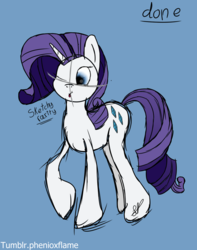 Size: 1136x1440 | Tagged: safe, artist:steamyart, rarity, pony, unicorn, g4, female, simple, simple background, sketchy, solo