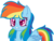 Size: 962x736 | Tagged: safe, artist:bezziie, rainbow dash, pony, g4, base used, female, folded wings, mare, simple background, solo, transparent background