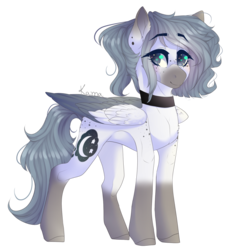 Size: 1403x1556 | Tagged: safe, artist:skimea, oc, oc only, oc:noir, pegasus, pony, female, mare, simple background, solo, transparent background