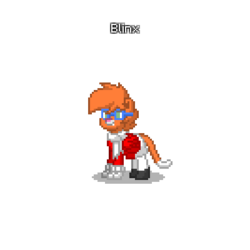 Size: 400x400 | Tagged: safe, oc, oc only, oc:blinx, cat, pony, pony town, alternate clothes, blinx, blinx the time sweeper, furry, simple background, transparent background, winter outfit