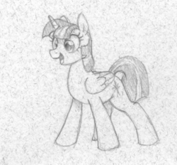 Size: 1400x1298 | Tagged: safe, artist:selenophile, twilight sparkle, alicorn, pony, g4, cute, female, sketch, solo, traditional art, twilight sparkle (alicorn)