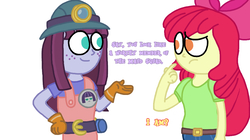 Size: 1024x575 | Tagged: safe, artist:jamesawilliams1996, apple bloom, kimberlite, equestria girls, g4, my little pony equestria girls: better together, maud squad, reference