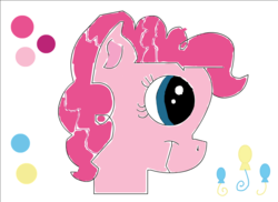 Size: 1092x796 | Tagged: safe, artist:smurfettyblue, derpibooru exclusive, pinkie pie, g4, adobe animate, adobe flash, bust, cutie mark, reference sheet