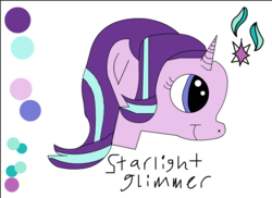 Size: 1096x800 | Tagged: safe, artist:smurfettyblue, derpibooru exclusive, starlight glimmer, g4, adobe animate, adobe flash, bust, cutie mark, female, reference sheet, solo