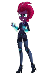 Size: 2828x4381 | Tagged: safe, artist:yulianapie26, tempest shadow, equestria girls, g4, my little pony: the movie, armor, boots, equestria girls-ified, eye scar, female, high heel boots, high heels, high res, scar, shoes, simple background, solo, transparent background