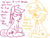 Size: 1280x977 | Tagged: safe, artist:adorkabletwilightandfriends, roseluck, sunburst, earth pony, pony, unicorn, g4, chest fluff, dialogue, female, floppy ears, kissy face, lidded eyes, looking at each other, male, mare, sitting, slice of life, stallion