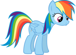 Size: 4500x3233 | Tagged: safe, artist:slb94, rainbow dash, pegasus, pony, daring done?, g4, curious, female, looking at something, mare, simple background, solo, transparent background, vector