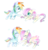 Size: 839x875 | Tagged: safe, artist:pinkablue, fluttershy, rainbow dash, pegasus, pony, g4, blushing, crying, cute, daaaaaaaaaaaw, dashabetes, duo, eyes closed, female, filly, filly fluttershy, filly rainbow dash, happy, laughing, lesbian, looking at each other, open mouth, raised hoof, ship:flutterdash, simple background, smiling, white background, younger