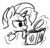 Size: 600x575 | Tagged: safe, artist:masserey, sunburst, pony, unicorn, g4, book, bust, frown, glowing horn, grayscale, horn, ink, magic, male, monochrome, quill, solo, stallion, telekinesis