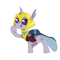Size: 1024x1024 | Tagged: safe, artist:jinx-drawer, oc, oc only, changedling, changeling, armor, changeling oc, cute, fangs, helmet, open mouth, raised hoof, simple background, solo, transparent background