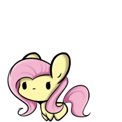 Size: 600x600 | Tagged: dead source, safe, artist:bleedshark, fluttershy, pegasus, pony, g4, chibi, female, mare, simple background, solo, transparent background