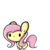 Size: 600x600 | Tagged: dead source, safe, artist:bleedshark, fluttershy, pegasus, pony, g4, chibi, female, mare, simple background, solo, transparent background