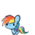 Size: 600x600 | Tagged: dead source, safe, artist:bleedshark, rainbow dash, pegasus, pony, g4, chibi, female, mare, simple background, solo, transparent background