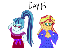 Size: 1101x726 | Tagged: safe, artist:bigpurplemuppet99, sonata dusk, sunset shimmer, equestria girls, g4, female, lesbian, ship:sunata, shipping