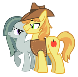 Size: 606x598 | Tagged: safe, braeburn, marble pie, earth pony, pony, g4, braeble, crack shipping, duo, female, male, mare, shipping, simple background, stallion, straight, vector, white background