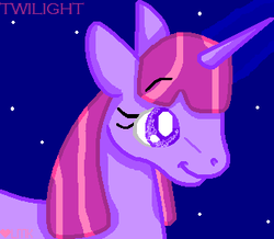 Size: 332x289 | Tagged: safe, artist:littlemisskate, twilight sparkle, pony, unicorn, g4, female, magic, magic aura, solo, unicorn twilight