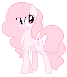 Size: 474x544 | Tagged: safe, artist:cutiesparkle, oc, oc only, oc:pinkster, pony, unicorn, female, mare, simple background, solo, transparent background