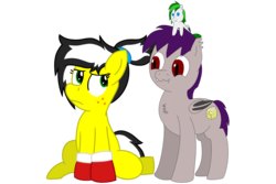 Size: 3000x2000 | Tagged: safe, artist:coldfire, artist:toyminator900, oc, oc only, oc:coldfire (bat pony), oc:soothing leaf, oc:uppercute, bat pony, earth pony, pony, 2018 community collab, derpibooru community collaboration, high res, plushie, simple background, transparent background, uppercold