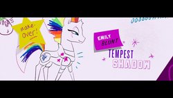 Size: 1200x675 | Tagged: safe, screencap, tempest shadow, g4, my little pony: the movie, claus studios, credits, emily blunt, wip