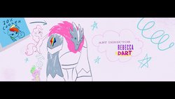 Size: 1200x675 | Tagged: safe, screencap, pinkie pie, rainbow dash, spike, dragon, g4, my little pony: the movie, 20% cooler, claus studios, credits, rebecca dart, storm guard, wip