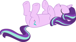 Size: 8353x4647 | Tagged: safe, artist:jhayarr23, starlight glimmer, pony, unicorn, g4, rock solid friendship, absurd resolution, butt, context is for the weak, cute, eyes closed, female, frown, glimmer glutes, glimmerbetes, legs in air, mare, on back, out of context, plot, simple background, sleeping, solo, transparent background, underhoof, vector