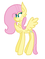 Size: 250x324 | Tagged: safe, artist:rainbowdashswagpony, fluttershy, pony, g4, chest fluff, female, mare, simple background, solo, spread wings, transparent background, wings