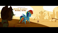 Size: 1500x844 | Tagged: safe, screencap, applejack, rainbow dash, earth pony, pegasus, pony, g4, my little pony: the movie, butt, claus studios, credits, female, klugetown, mare, plot, pointy ponies, wip