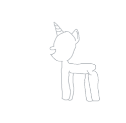 Size: 650x636 | Tagged: safe, artist:nightshadowmlp, rarity, g4, 1000 hours in ms paint, animated, female, gif, ms paint, pigtails, simple background, white background