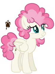 Size: 495x667 | Tagged: safe, artist:marielle5breda, oc, oc only, pegasus, pony, female, magical lesbian spawn, mare, offspring, parent:fluttershy, parent:pinkie pie, parents:flutterpie, simple background, solo, transparent background