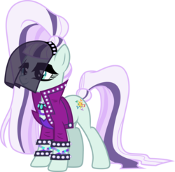 Size: 3061x3000 | Tagged: safe, artist:cloudy glow, coloratura, earth pony, pony, g4, the mane attraction, clothes, countess coloratura, female, high res, mare, simple background, smiling, solo, transparent background, vector, veil
