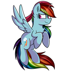 Size: 1000x1000 | Tagged: safe, artist:vale-bandicoot96, rainbow dash, pegasus, pony, g4, bandana, female, mare, pirate rainbow dash, simple background, solo, spread wings, white background, wings