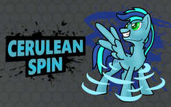 Size: 1280x800 | Tagged: safe, artist:metal-jacket444, oc, oc only, oc:cerulean spin, pegasus, pony, fighting is magic, male, solo, spread wings, stallion, wallpaper, wings