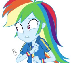 Size: 2048x1804 | Tagged: safe, artist:ilaria122, rainbow dash, equestria girls, equestria girls series, g4, clothes, female, not a vector, simple background, solo, transparent background, worried