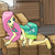 Size: 3000x3000 | Tagged: safe, artist:artemis-polara, fluttershy, equestria girls, g4, barefoot, clothes, commission, feet, female, hay bale, high res, looking back, open mouth, solo