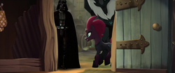 Size: 1280x532 | Tagged: safe, artist:ejlightning007arts, edit, edited screencap, screencap, tempest shadow, human, pony, unicorn, g4, my little pony: the movie, broken horn, crossover, darth vader, horn, star wars, storm guard